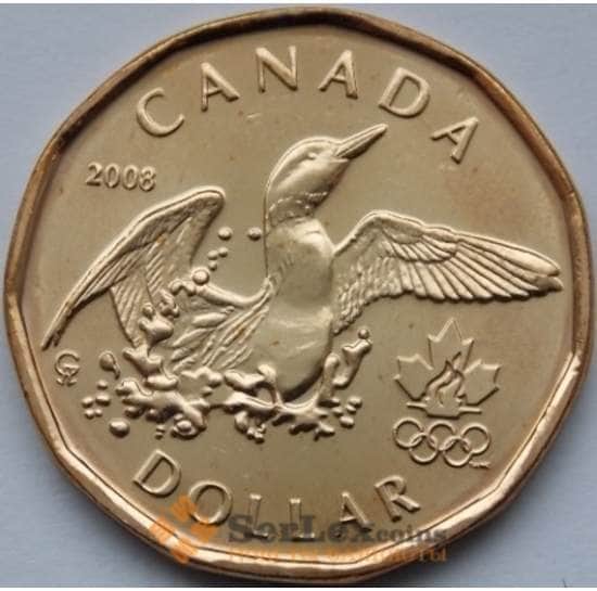 Канада монета 1 доллар 2008 Олимпийские игры Пекин UNC арт. С04002