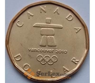 Монета Канада 1 доллар 2010 Олимпийские игры Ванкувер UNC арт. С04003