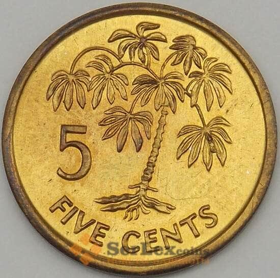Сейшельские острова 5 центов 2003 КМ47.2 aUNC арт. 18777