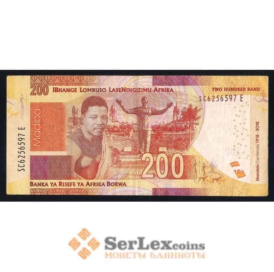 Южная Африка / ЮАР 200 рандов 2018 Р147 VF Нельсон Мандела арт. 55963 Южная Африка / ЮАР 200 рандов 2018 Р147 VF Нельсон Мандела арт. 55963