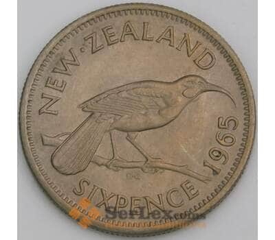 Новая Зеландия 6 пенсов 1965 КМ26.2 UNC арт. 46594