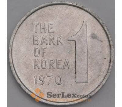Монета Южная Корея 1 вона 1970 КМ4a aUNC арт. 39298