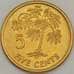 Монета Сейшельские острова 5 центов 2003 КМ47.2 UNC (J05.19) арт. 18223