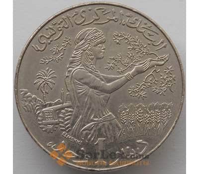 Монета Тунис 1 динар 2007 КМ347 AU арт. 17984