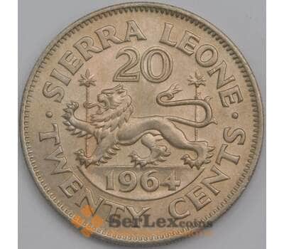 Сьерра-Леоне монета 20 центов 1964 КМ20 UNC арт. 43044