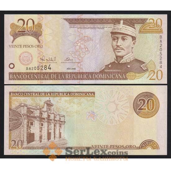 Доминикана республика 20 песо 2000 Р160а UNC  арт. 53949