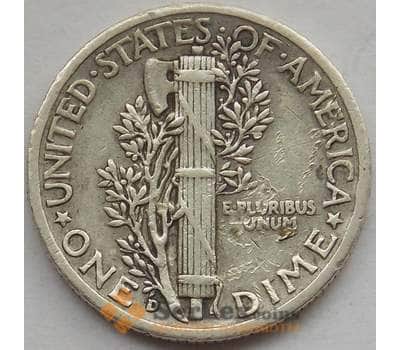 Монета США дайм 10 центов 1943 D КМ140 VF арт. 12800