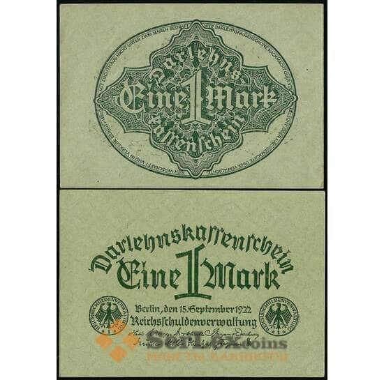 Германия 1 марка 1922 Р61 aUNC арт. 31469
