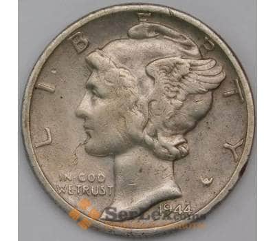 Монета США дайм 10 центов 1944 КМ140 XF арт. 30914