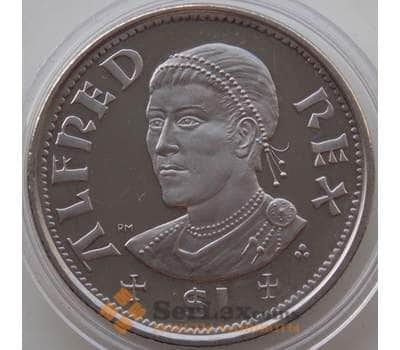 Монета Британские Виргинские острова 1 доллар 2008 BU Король Альфред Великий арт. 13757