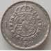 Монета Швеция 1 крона 1948 КМ814 VF арт. 11806