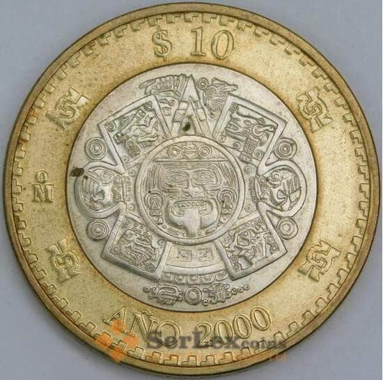 Мексика Миллениум 10 Песо 2000 КМ636 aUNC арт. 56710 Мексика Миллениум 10 Песо 2000 КМ636 aUNC арт. 56710
