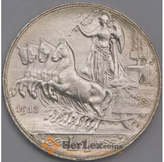 Италия 1 лира 1913 КМ45 aUNC арт. 41688