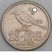 Норвегия монета 25 эре 1958-1973 КМ407 VF арт. 47181