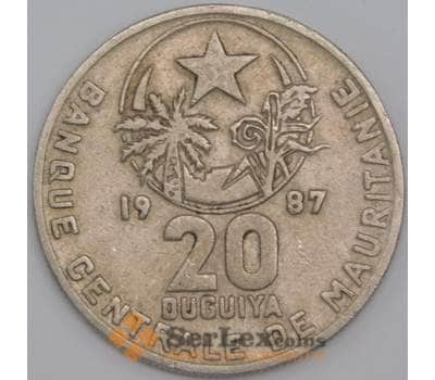 Мавритания монета 20 угий 1987 КМ5 VF арт. 44785