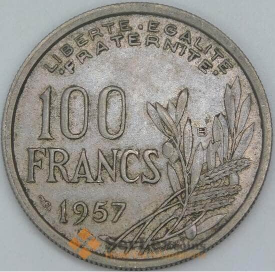 Франция 100 франков 1957 B КМ919.2 XF арт. 56934