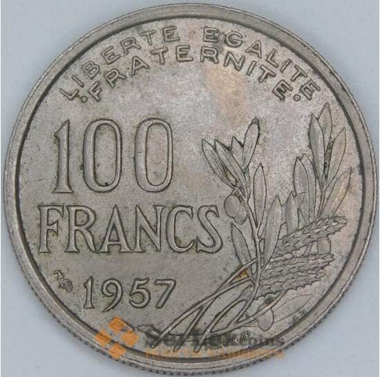Франция 100 франков 1957 B КМ919.2 XF арт. 56934 Франция 100 франков 1957 B КМ919.2 XF арт. 56934