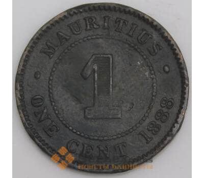 Маврикий монета 1 цент 1888 КМ7 F арт. 45793