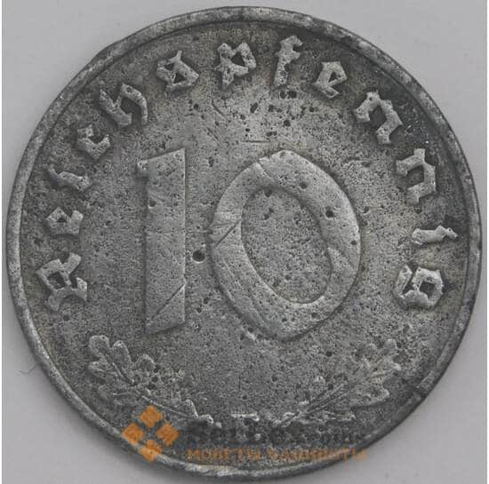 Германия монета 10 пфеннигов 1940 Е КМ101 F  арт. 43433
