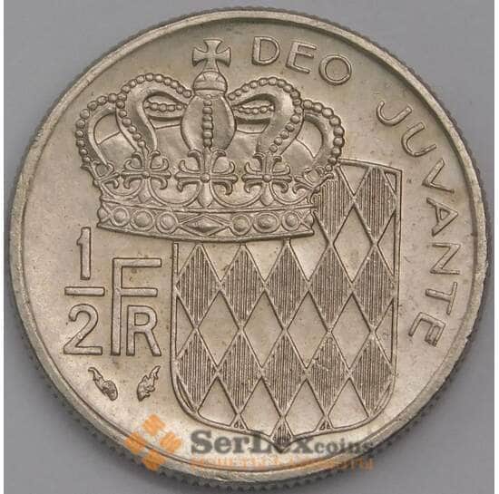 Монако монета 1/2 франка 1982 КМ145 XF арт. 43174