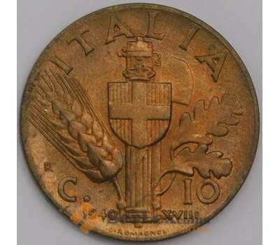 Италия 10 чентезимо 1940 КМ74 UNC арт. 41694
