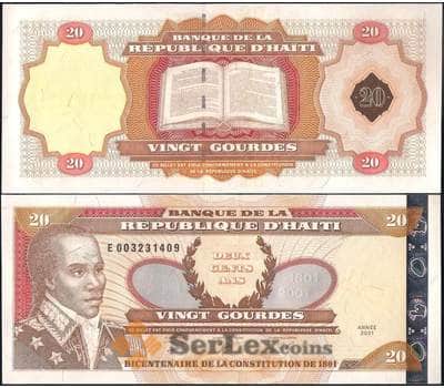 Банкнота Гаити 20 гуров 2001 Р271а UNC арт. 22038