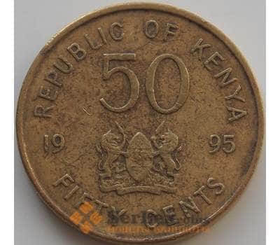 Монета Кения 50 центов 1995-1997 КМ28 VF арт. 9235