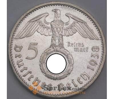 Германия монета 5 марок (рейхсмарок) 1938 A КМ94 AU арт. 42748