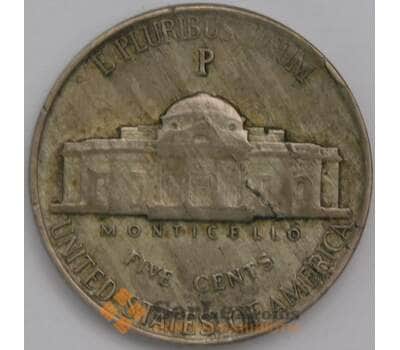 Монета США 5 центов 1945 P КМ192а VF арт. 39881