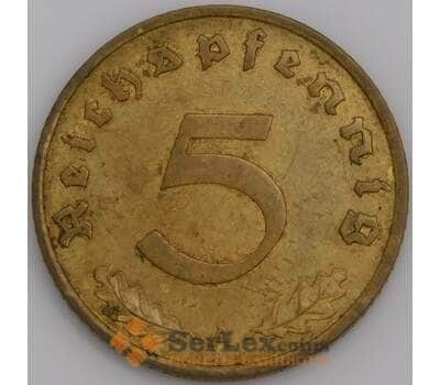 Германия монета 5 пфеннигов 1938 А КМ91 AU арт. 47668