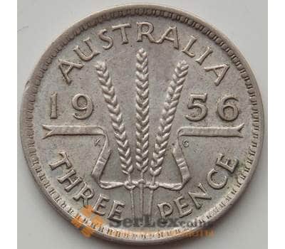 Монета Австралия 3 пенса 1956 КМ57 XF арт. 12364