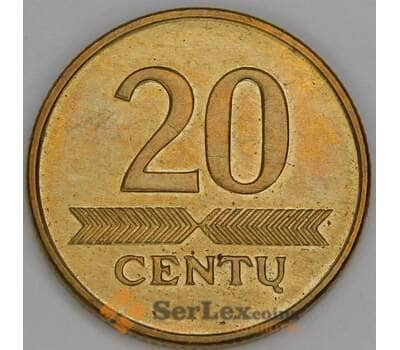 Литва 20 центов 1998 КМ107 aUNC арт. 53338