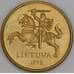 Литва 20 центов 1998 КМ107 aUNC арт. 53338