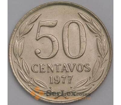 Монета Чили 50 сентаво 1977 КМ206 UNC арт. 39581