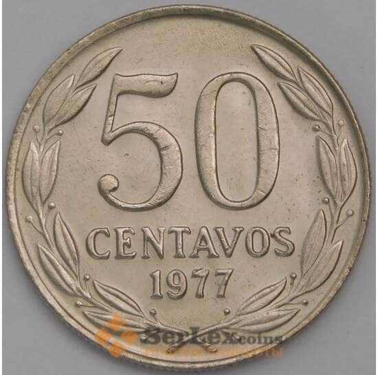 Чили 50 сентаво 1977 КМ206 UNC арт. 39581