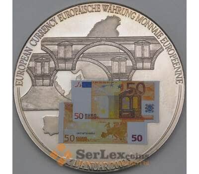 Монета Либерия 1 доллар 2002 50 лет Введения Евро арт. 26610