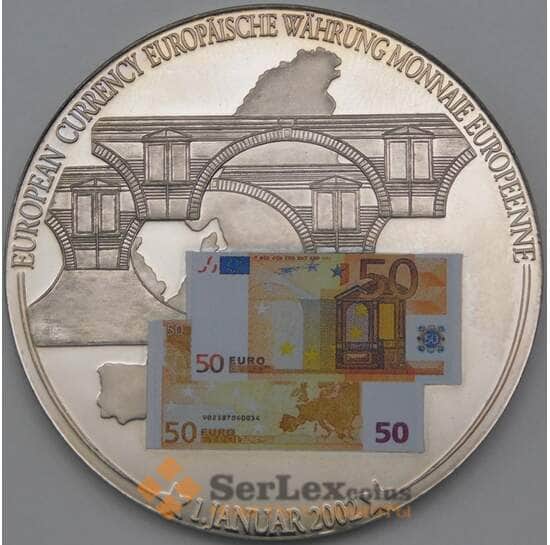 Либерия 1 доллар 2002 50 лет Введения Евро арт. 26610