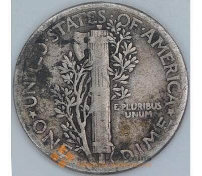 США дайм 10 центов 1943 КМ140 F арт. 56855