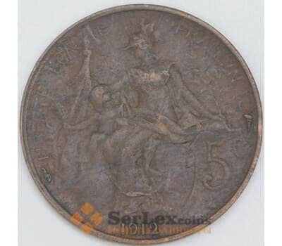 Франция 5 сантимов 1912 КМ842 VF арт. 57022