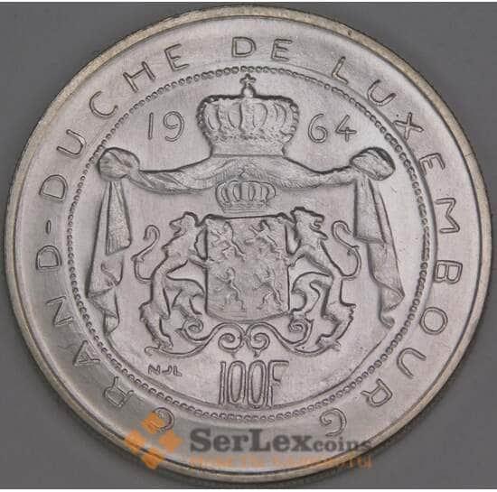 Люксембург 100 франков 1964 КМ54 UNC арт. 53308