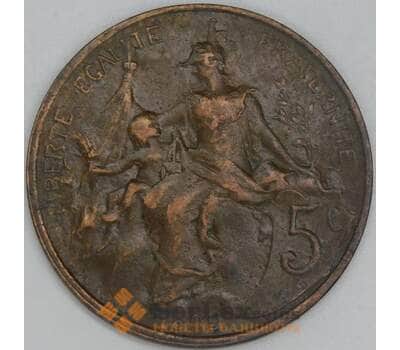 Франция 5 сантимов 1899 КМ842 XF арт. 54909