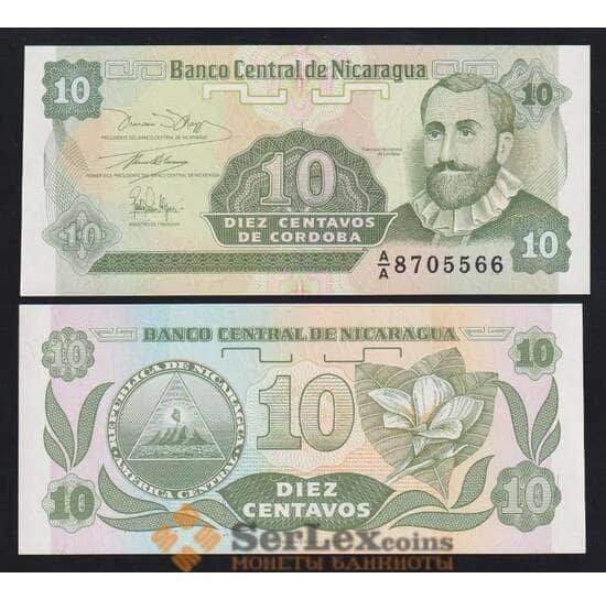 Никарагуа 10 сентаво 1991 Р169а(1) UNC арт. 54601