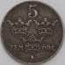 Монета Швеция 5 эре 1944 КМ812 XF арт. 40720