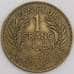 Тунис монета 1 франк 1941 КМ247 VF арт. 45933