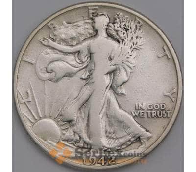 Монета США 1/2 доллара 1942 КМ142 F арт. 40306