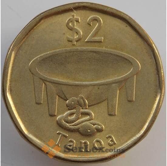 Фиджи 2 доллара 2012 КМ337 UNC арт. 14040