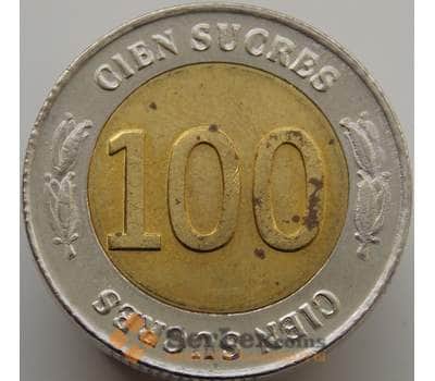 Монета Эквадор 100 сукре 1997 КМ101 UNC дефекты арт. 9002