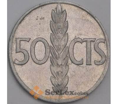 Монета Испания 50 сентимо 1966 КМ795 АU Франко арт. 39261
