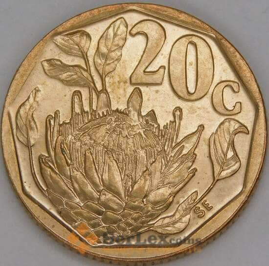 Южная Африка ЮАР 20 центов 1995 КМ136 UNC арт. 51333