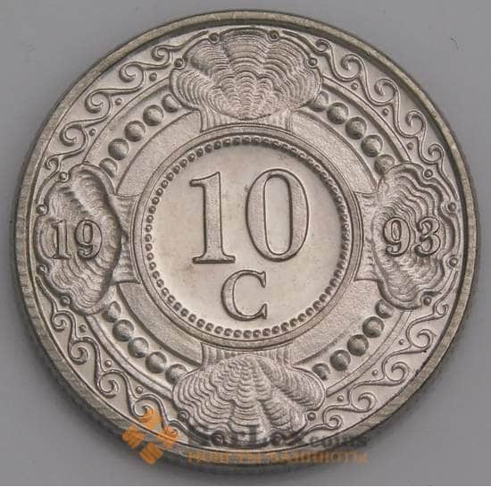 Нидерландские Антиллы монета 10 центов 1993 КМ34 BU арт. 46176